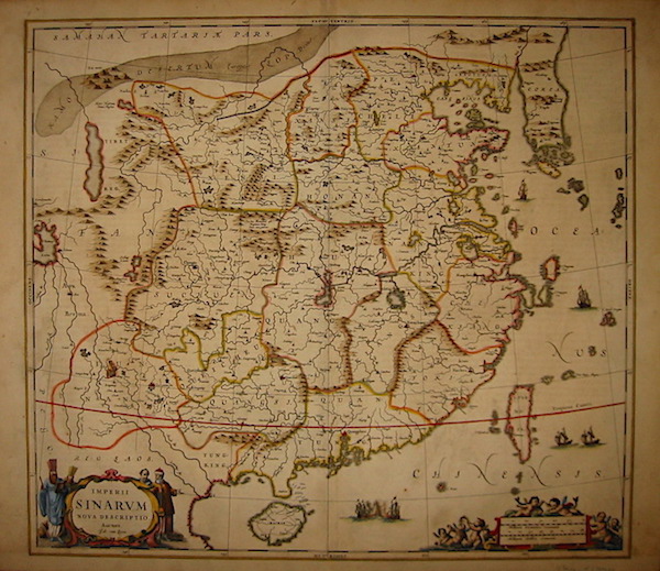 Janssonius Johannes (1588-1664) Imperii Sinarum nova descriptio. Auctore, Joh van Loon 1660 ca. Amsterdam 